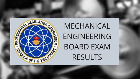 mechanical engineering board exam result